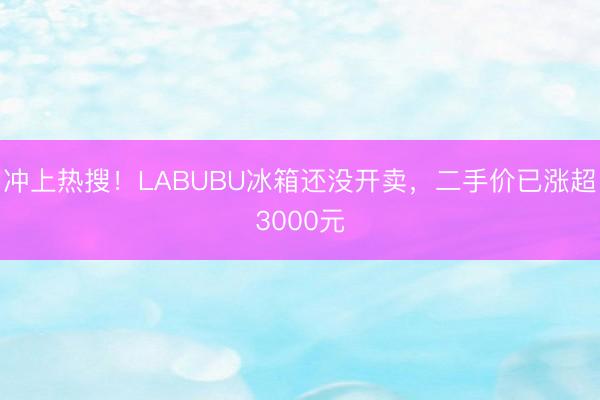 冲上热搜！LABUBU冰箱还没开卖，二手价已涨超3000元