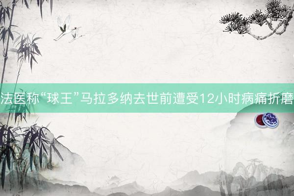 法医称“球王”马拉多纳去世前遭受12小时病痛折磨