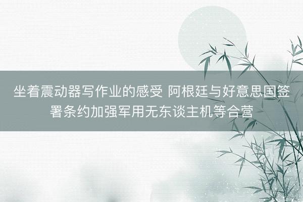 坐着震动器写作业的感受 阿根廷与好意思国签署条约加强军用无东谈主机等合营