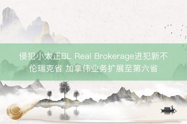 侵犯小太正BL Real Brokerage进犯新不伦瑞克省 加拿伟业务扩展至第六省