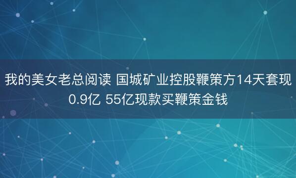 我的美女老总阅读 国城矿业控股鞭策方14天套现0.9亿 55亿现款买鞭策金钱